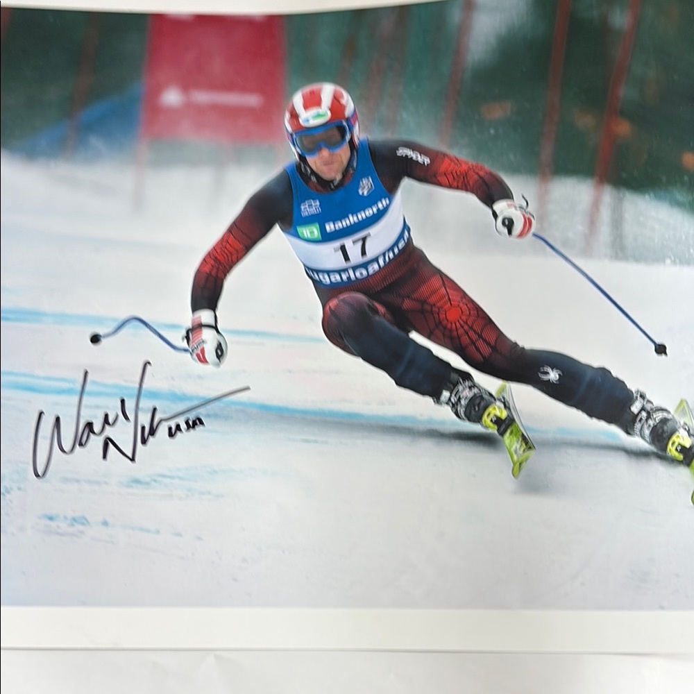 Signed photo Warner Nickerson-skier